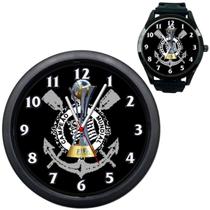 Kit Relógios Personalizados 1 Parede E 1 Pulso Time Paulista