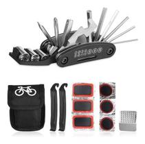 Kit Remendo Frio Ferramentas Bicicleta Chave 15 Multifunções