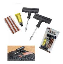 Kit Remendo Reparo Macarrão Pneu Carro Moto Sem Câmara