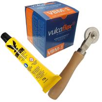 Kit Remendo Vbm 01 Vulcaflex C/100 Peças + 1 Cola + Rodilho 8mm Kit Remendo Vbm 01 Vulcaflex C/100 Peças + 1 Cola + Rodilho 8mm