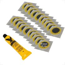 Kit Remendo Vipal Moto Bicicleta 30mm Estrela 20 Pç Cola Kit Remendo Vipal Moto Bicicleta 30mm Estrela 20 Pç Cola