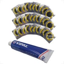 Kit Remendo Vipal Moto Bicicleta 30mm Estrela 30 Pç Cola