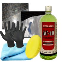 Kit removedor de chuva acida Ac40 1 litro + Pano + aplicador + Luva