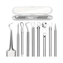 Kit Removedor De Cravos 5 Peças: Pinças Curvas De Aço Inoxidável Para Remoção De Espinhas E Manchas