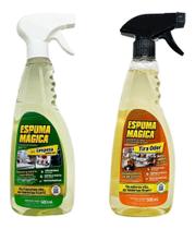 Kit Removedor Limpa Seco E Tira Elimina Odor Espuma Magica - Proauto Kit Removedor Limpa Seco E Tira Elimina Odor Espuma Magica - Proauto