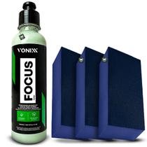 Kit Removedor Marcas Dágua e Chuva Àcida Focus 240ml + 3 Tacos de Lona Vonixx