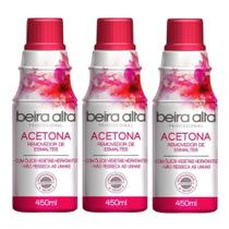 Kit Removedores de Esmaltes Acetona Beira Alta 450ml C/3 Kit Removedores de Esmaltes Acetona Beira Alta 450ml C/3