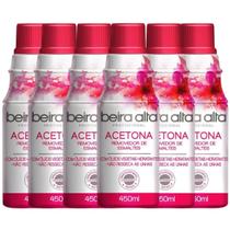 Kit Removedores de Esmaltes Acetona Beira Alta 450ml C/6 Kit Removedores de Esmaltes Acetona Beira Alta 450ml C/6