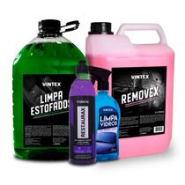 Kit Removex + Limpa Estofados + Restaurax + Limpa Vidros - Vonixx