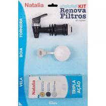 Kit Renova Filtro Vela Tripla Ação + Boia + Torneira Cromada - GMOLD