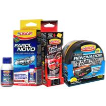 Kit Renovador de Faróis Plásticos Borrachas e Tira Riscos Kit Renovador de Faróis Plásticos Borrachas e Tira Riscos