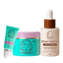 Kit Renovadores Creme Sérum Facial Pele de Porcelana Tudo em 1 Olhos de Gueixa