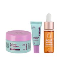 Kit Renovadores Kokeshi Pele Porcelana Óleo de Rosa Mosqueta Kit Renovadores Kokeshi Pele Porcelana Óleo de Rosa Mosqueta