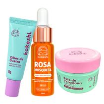 Kit Renovadores Kokeshi Pele Porcelana Óleo de Rosa Mosqueta Kit Renovadores Kokeshi Pele Porcelana Óleo de Rosa Mosqueta