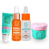 Kit Renovadores Kokeshi Vit C Rosa Mosquesta Pele Porcelana
