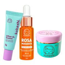 Kit Renovadores Pele Porcelana Óleo de Rosa Mosqueta Kokeshi