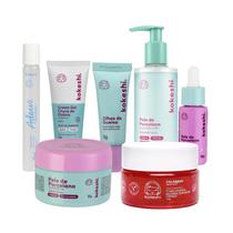 Kit Renovadores Sabonete Facial Sérum de Arroz Geleia de Colágeno Chuva de Ozônio Rollon Adeus Olheiras Kit Renovadores Sabonete Facial Sérum de Arroz Geleia de Colágeno Chuva de Ozônio Rollon Adeus Olheiras