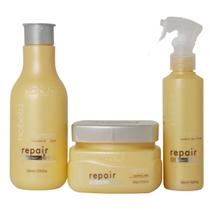 Kit Repair Line Hobety Shampoo300ml Emulsão300g Leave in150ml