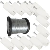 Kit reparação de cerca eletrica c/ 15 isoladores + fio inox