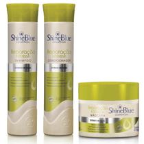 Kit Reparação Intensiva Shine Blue Sh Condicionador Máscara