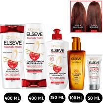 Kit Reparação Total 5 Elseve Leave-In Cicatri Renov Oleo Cre