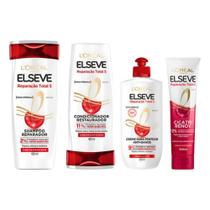 Kit Reparação Total + Cicatri Renov 4 Itens Elseve