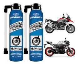 Kit Reparador De Pneu Brandy Moto/Carro Spray 190ml Com 2 Un.