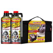 Kit Reparador de Pneus Carro Moto com Bolsa Multiuso Luxcar