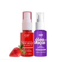Kit Reparador De Pontas Prevenção A Ponta Dupla e Ressecada Óleo De Açai E Morango 30ml