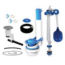 Kit Reparo Caixa Acoplada Mecanismo Completo Universal Deca Celite Incepa Icasa Logasa Astra Com Válvula De Descarga Simples Superior