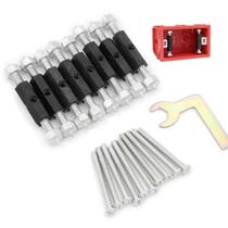 Kit Reparo Caixa Tomada Tipo 118 Ajustável Suporte Fixação Regulável Universal com 10 peças Kit Reparo Caixa Tomada Tipo 118 Ajustável Suporte Fixação Regulável Universal com 10 peças