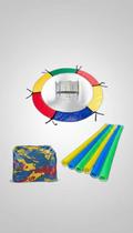 Kit Reparo Cama Elástica 2m: Protetor Molas + Rede + Isotubo Kit Reparo Cama Elástica 2m: Protetor Molas + Rede + Isotubo