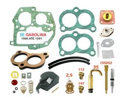 Kit Reparo Carburador Solex 2E com Gicle Monza Ipanema Kadett 1.8 2.0 86 a 91 Gasolina