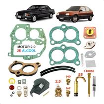 Kit Reparo Carburador Solex 2E com Gicle Monza Kadett Ipanema 2.0 Álcool 1986 a 1991