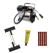 Kit Reparo Carro & Moto Compressor De Ar 12v + Reparo Pneu Com Cola Kit Reparo Carro & Moto Compressor De Ar 12v + Reparo Pneu Com Cola