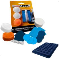 Kit Reparo Colchão Inflável Remendo Boia + Tubo Cola +Tampas