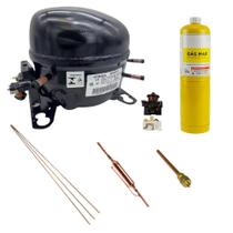 Kit Reparo Compressor Geladeira Freezer 1/4 127V com carga maçarico