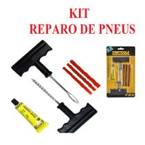 Kit Reparo De Pneu Remendo Profissional Para Carro E Motos