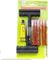 Kit Reparo de Pneu Sem Câmara C/Chaves Carro e Moto + 15 Refil Macarrão