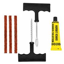 Kit Reparo de Pneus Furado Macarrão para Carro e Moto sem Camara