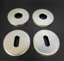 Kit Reparo Espelho Roseta fechadura porta chave interna acabamento Inox Cromado