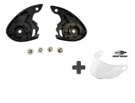 Kit Reparo Fixação Viseira Capacete Mormaii M1 + Viseira Cristal