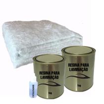 Kit Reparo Manta Fibra De Vidro 1kg De Manta + 2kg De Resina