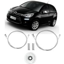 Kit Reparo Maquina De Vidro Elétrico Citroen C3 Hatch Porta Traseira Lado Esquerdo e Direito Com Roldana Molas Cabo Aço Kit Reparo Maquina De Vidro Elétrico Citroen C3 Hatch Porta Traseira Lado Esquerdo e Direito Com Roldana Molas Cabo Aço