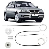 Kit Reparo Maquina Vidro Elétrico Vw Gol G3 Porta Dianteira 2 Roldanas 1997 Em Diante Lado Direito Ou Esquerdo