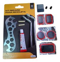 Kit Reparo Para Bicicleta De 14 Peças Ferramentas Bike Completo Ciclismo Espatula Remendo Cola