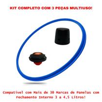 Kit Reparo Para Panela De Pressão Peso Válvula De Segurança E Borracha De Silicone 3/4,5 Litros Universal Fechamento Interno