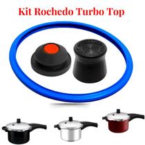 Kit Reparo Para Panela Rochedo Turbo Top Borracha, Peso E Válvula De Segurança 3 Á 4,5 Litros