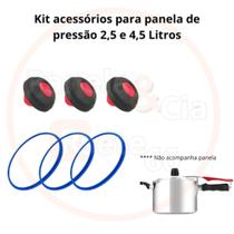 Kit reparo para panelas de pressão 3 Válvulas - 3 Anéis de vedação