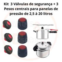 Kit reparo para panelas de pressão 3 Válvulas - 3 Pesos centrais